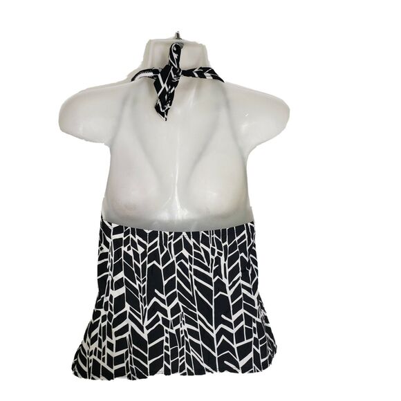 a.n.a. A New Approach Womens Tankini Sz 8 Padded Swim Tank Top Halter Front Tie - Picture 2 of 10